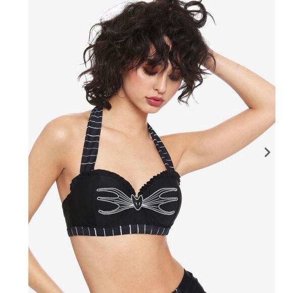 Disney Other - The Nightmare Before Christmas Jack Skellington Halter Swim Top